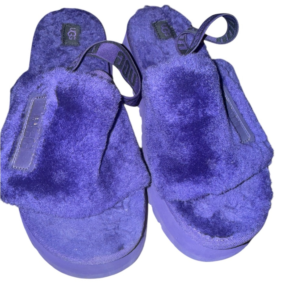 UGG Disco Slides Purple Platform Sandals – Women’s Size 10 - Picture 2 of 3